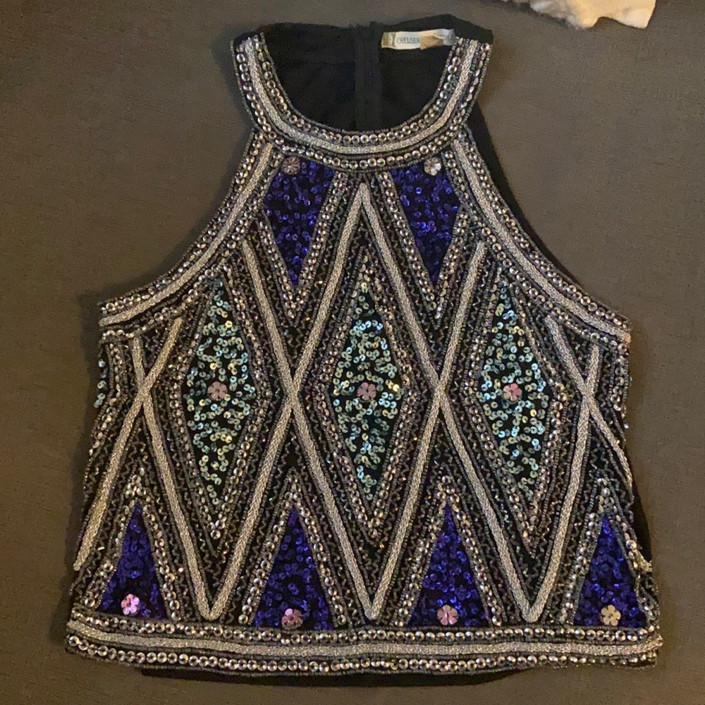 Chelsea & violet beaded top size S
